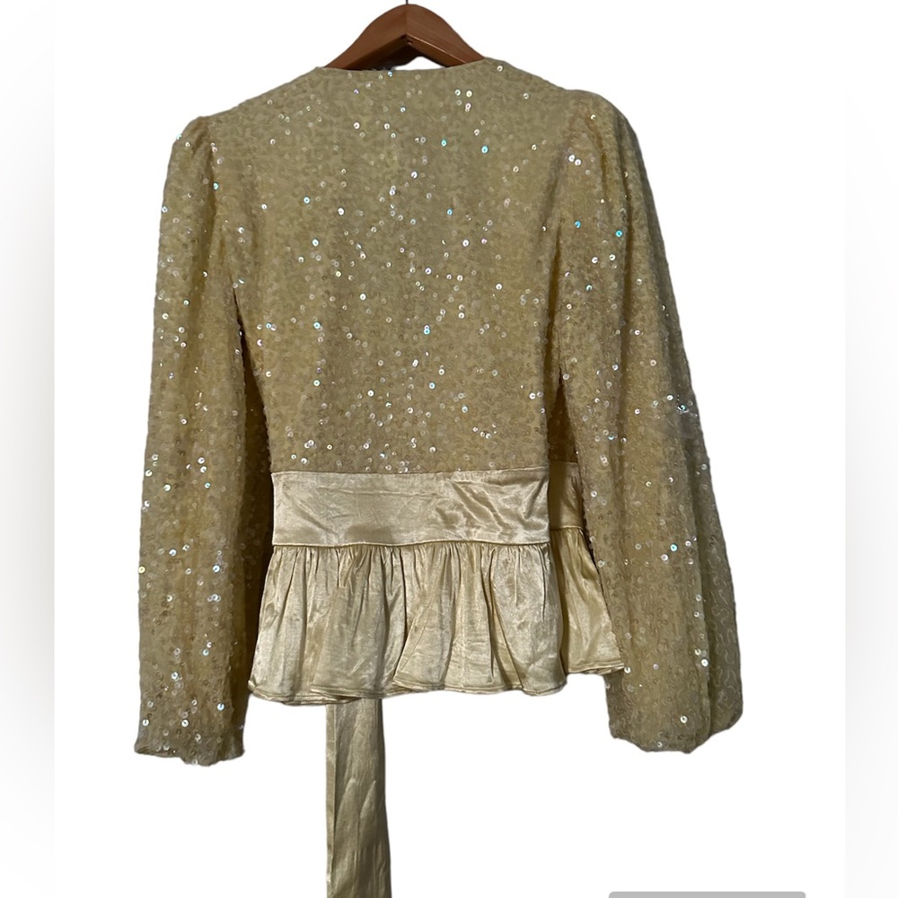 Notes Du Nord Sequins Blouse Size 38 - Picture 3 of 8